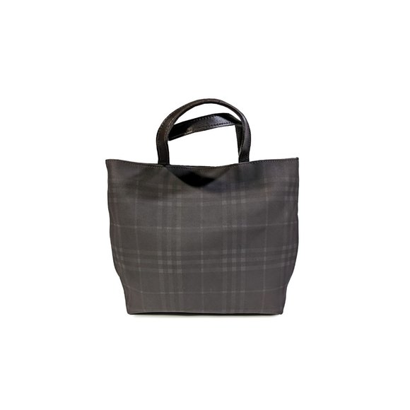 Vintage BURBERRY Tote Smoke Gray House Check Tote MADE IN ENGLAND - Picture 1 of 10